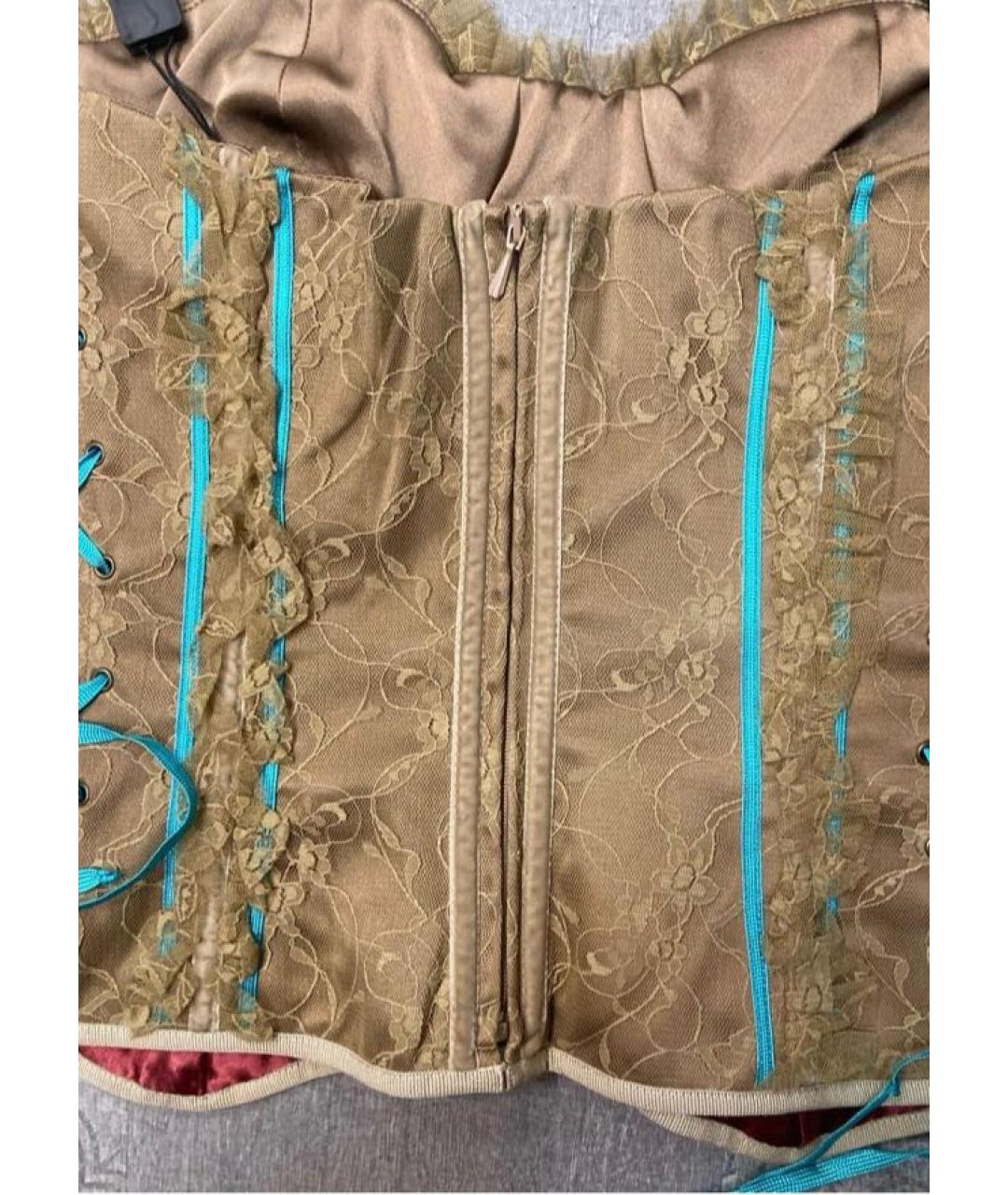 DOLCE&GABBANA Бежевый полиэстеровый корсет, фото 3