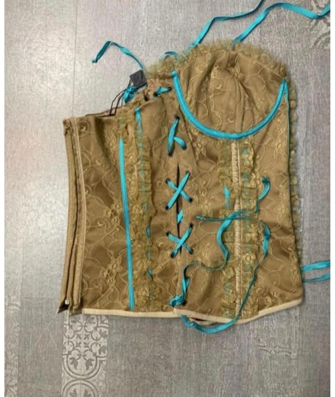 DOLCE&GABBANA Бежевый полиэстеровый корсет, фото 2