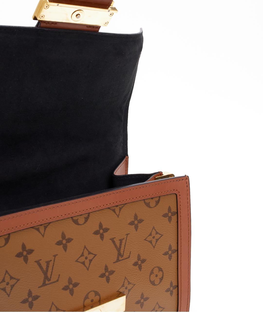 LOUIS VUITTON Коричневая кожаная сумка через плечо, фото 5