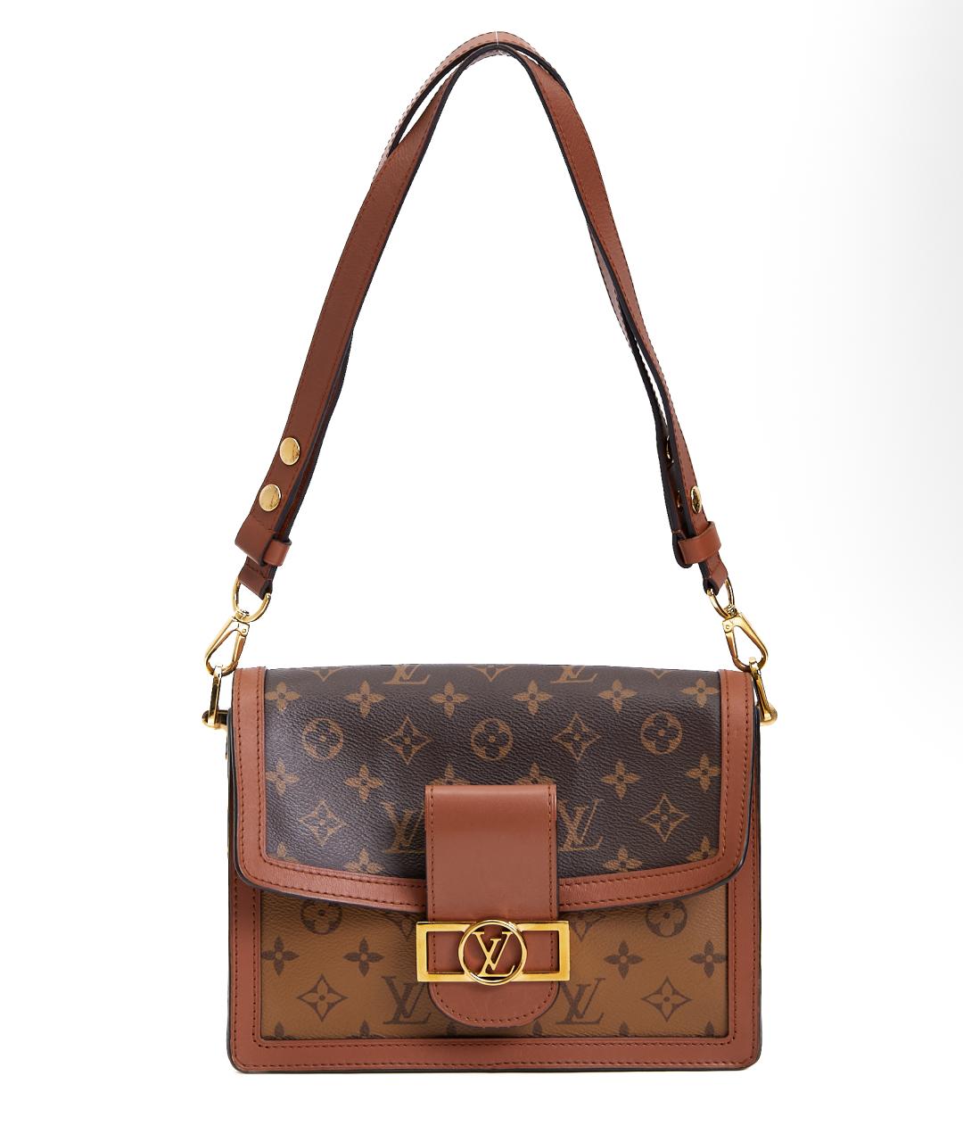 LOUIS VUITTON Коричневая кожаная сумка через плечо, фото 8