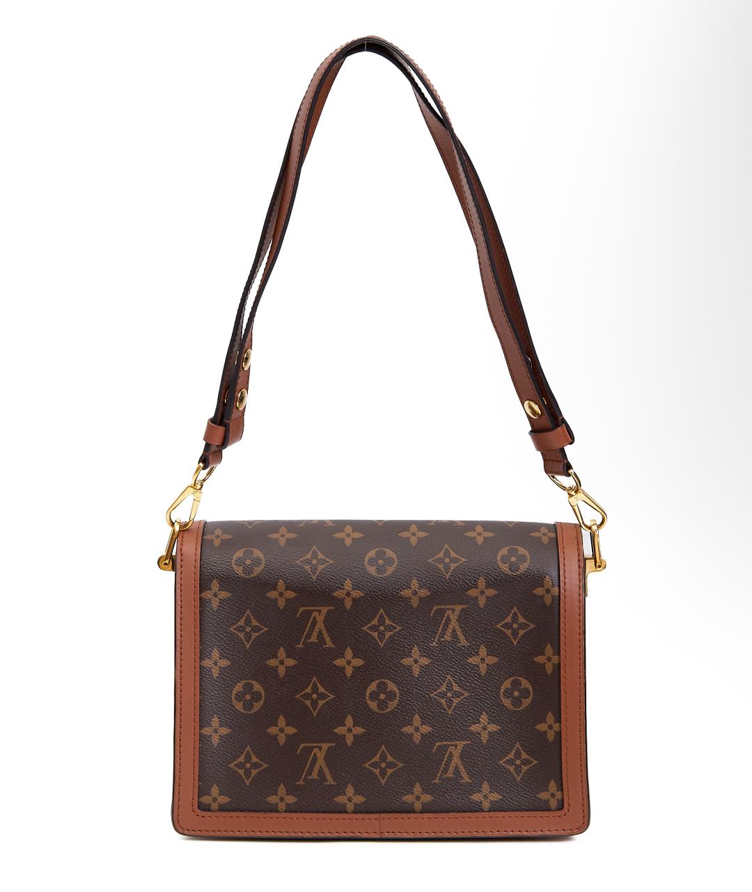 LOUIS VUITTON Коричневая кожаная сумка через плечо, фото 3