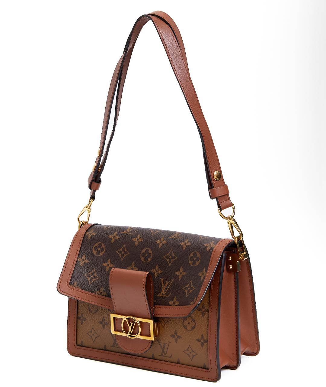 LOUIS VUITTON Коричневая кожаная сумка через плечо, фото 2