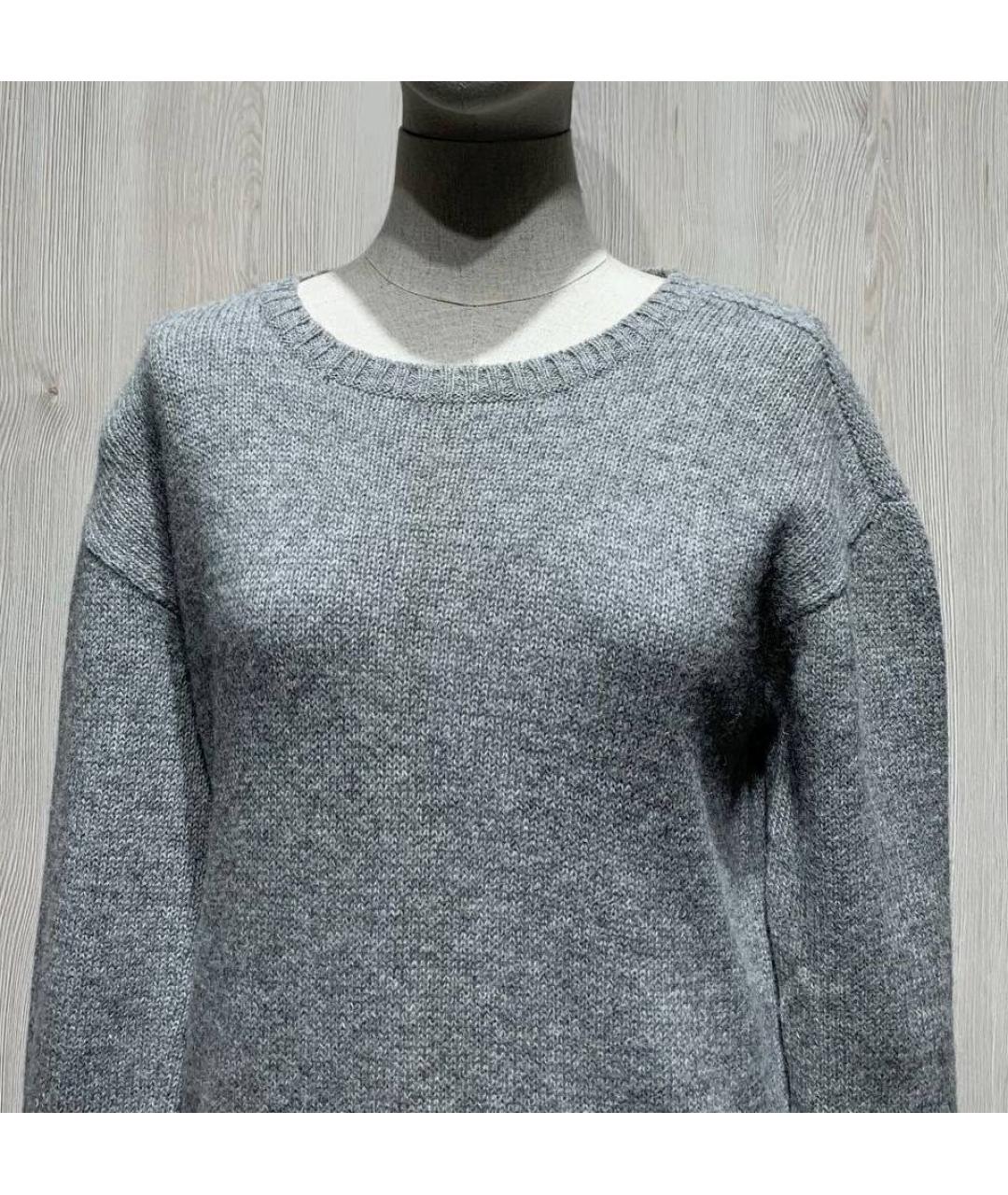 PRADA Серый шерстяной джемпер / свитер, фото 4