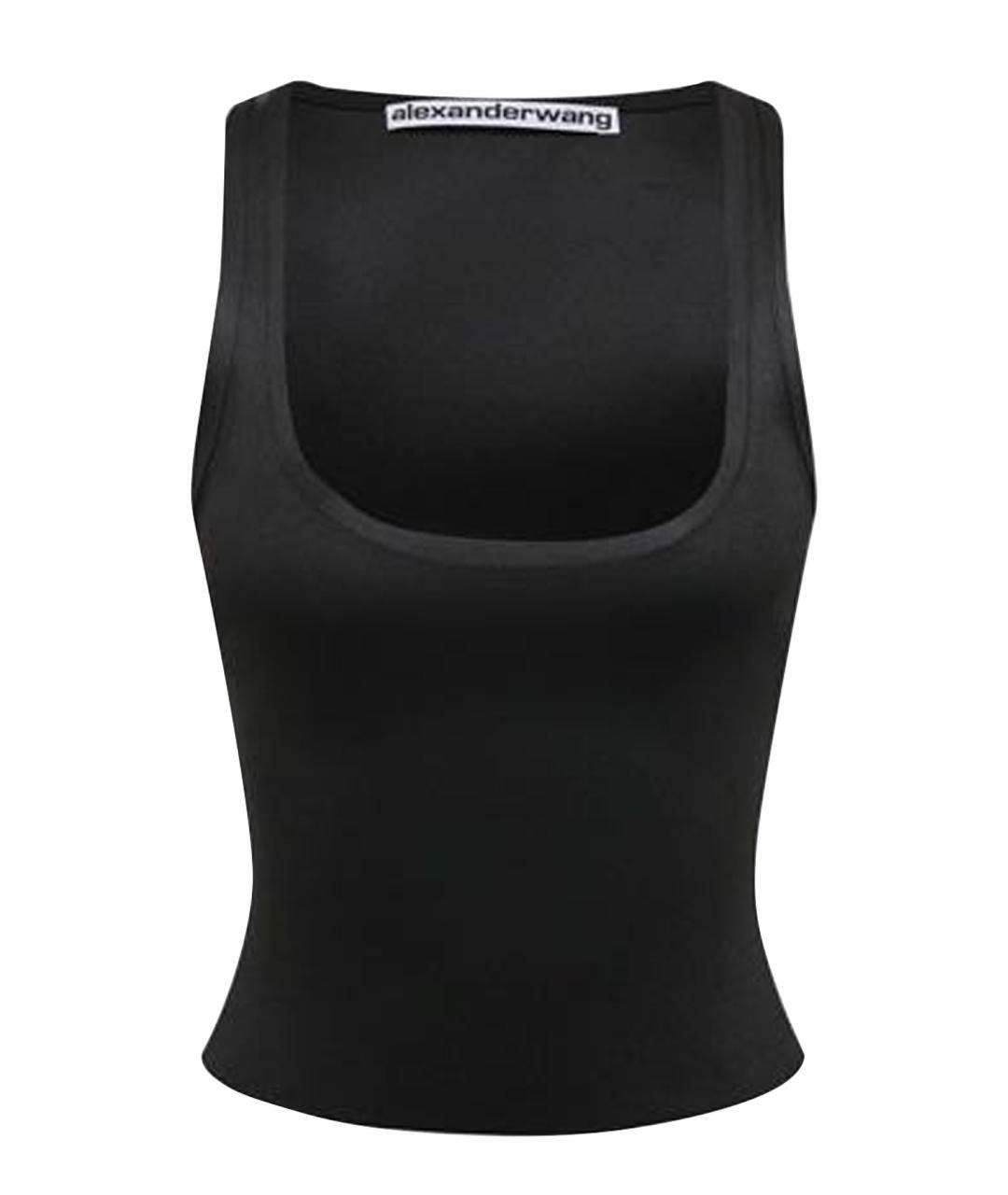 ALEXANDER WANG Черная полиэстеровая майка, фото 1