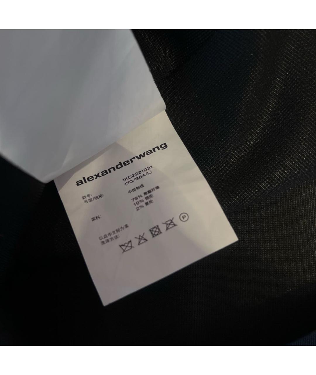 ALEXANDER WANG Черная полиэстеровая майка, фото 6