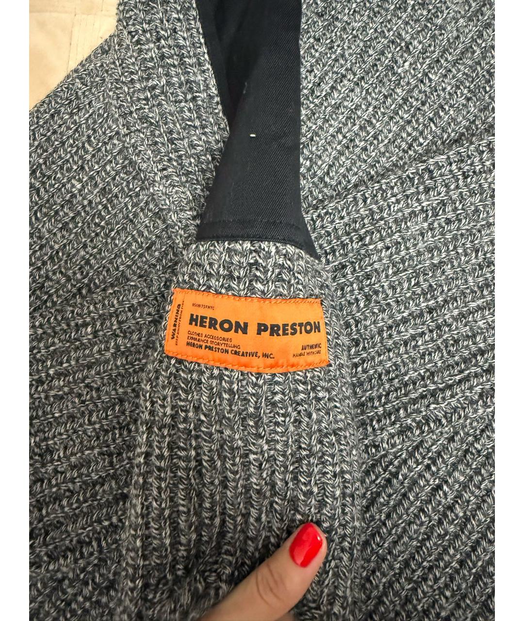 HERON PRESTON Антрацитовое шерстяное повседневное платье, фото 4