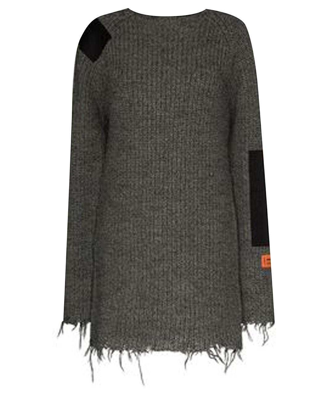 HERON PRESTON Антрацитовое шерстяное повседневное платье, фото 1