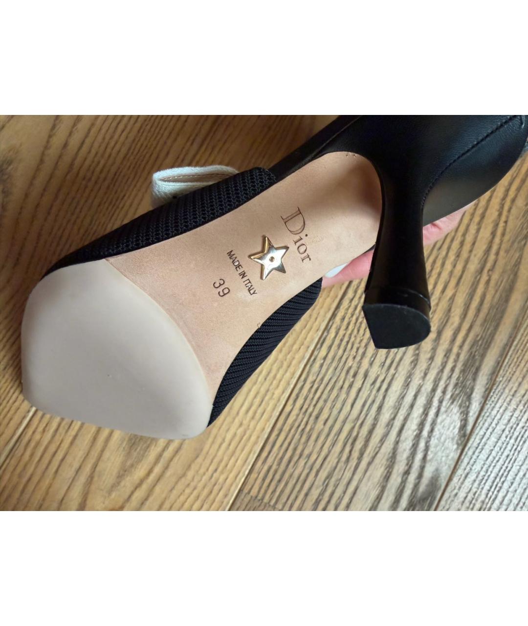 CHRISTIAN DIOR Черные текстильные туфли, фото 5