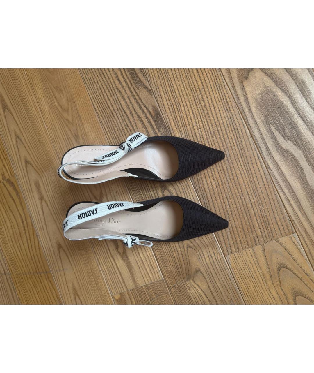 CHRISTIAN DIOR Черные текстильные туфли, фото 2