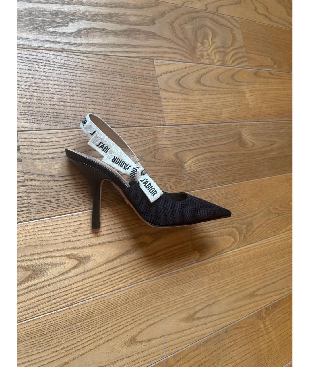 CHRISTIAN DIOR Черные текстильные туфли, фото 6