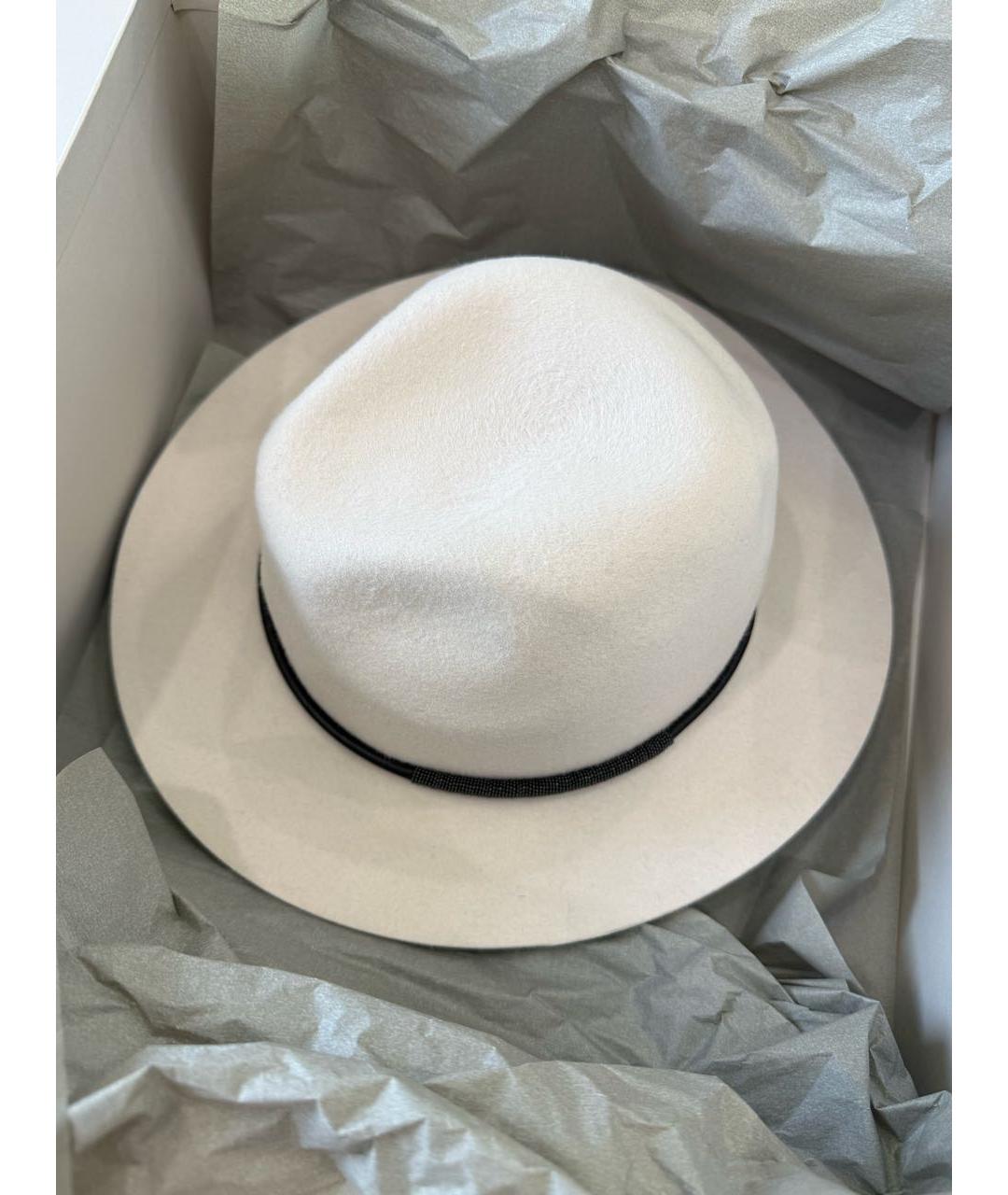 BRUNELLO CUCINELLI Бежевая шляпа, фото 3