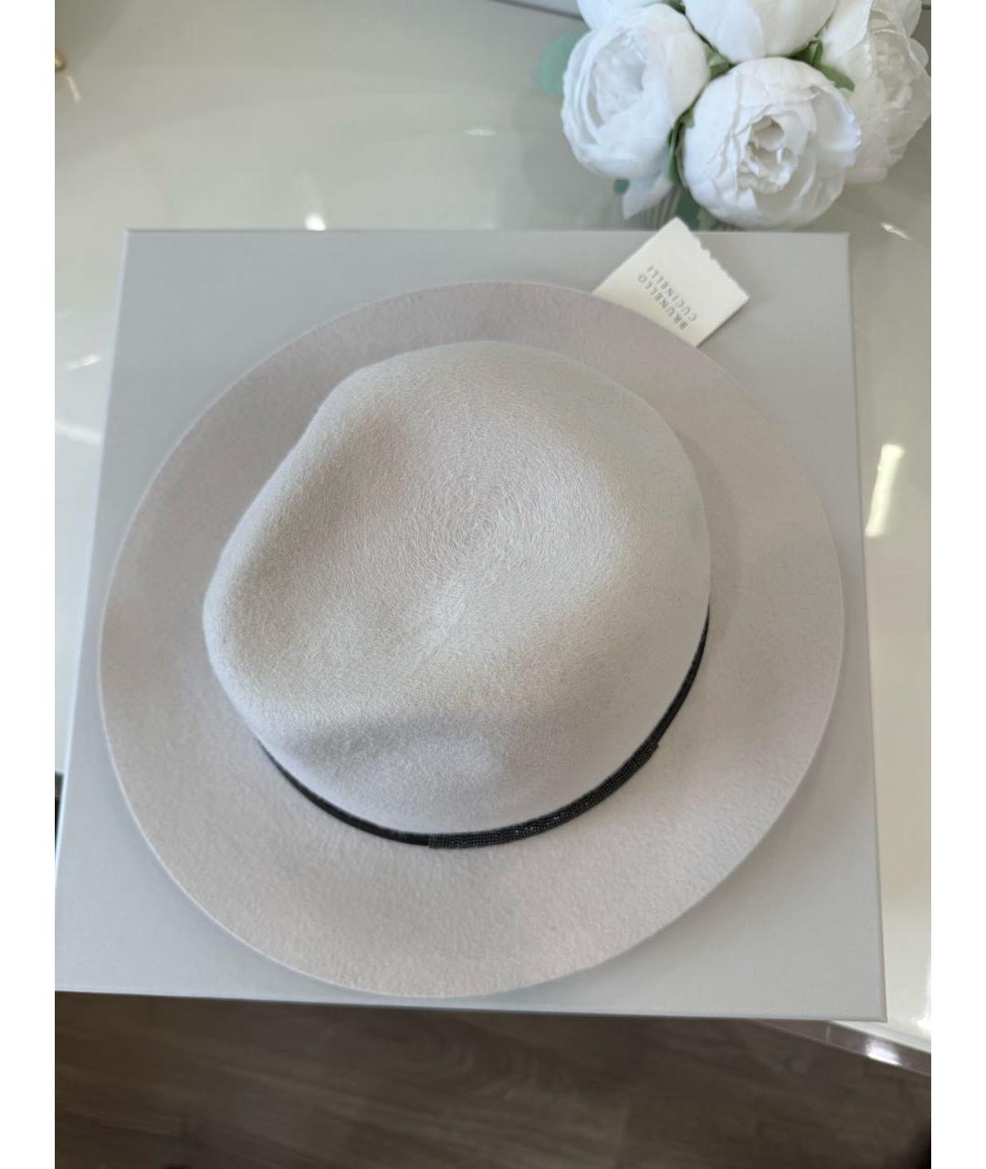 BRUNELLO CUCINELLI Бежевая шляпа, фото 5