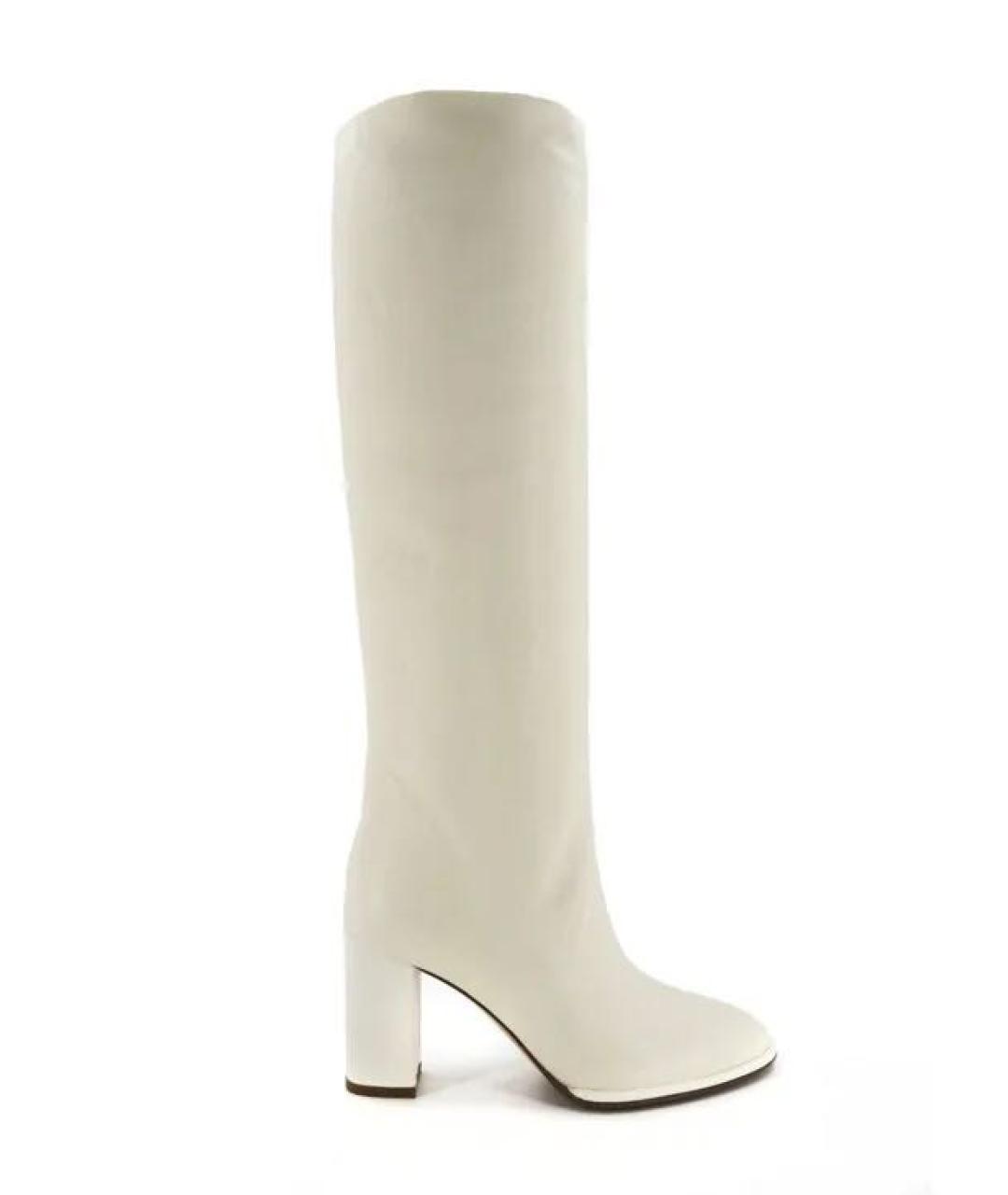 LE SILLA Белые кожаные сапоги, фото 4