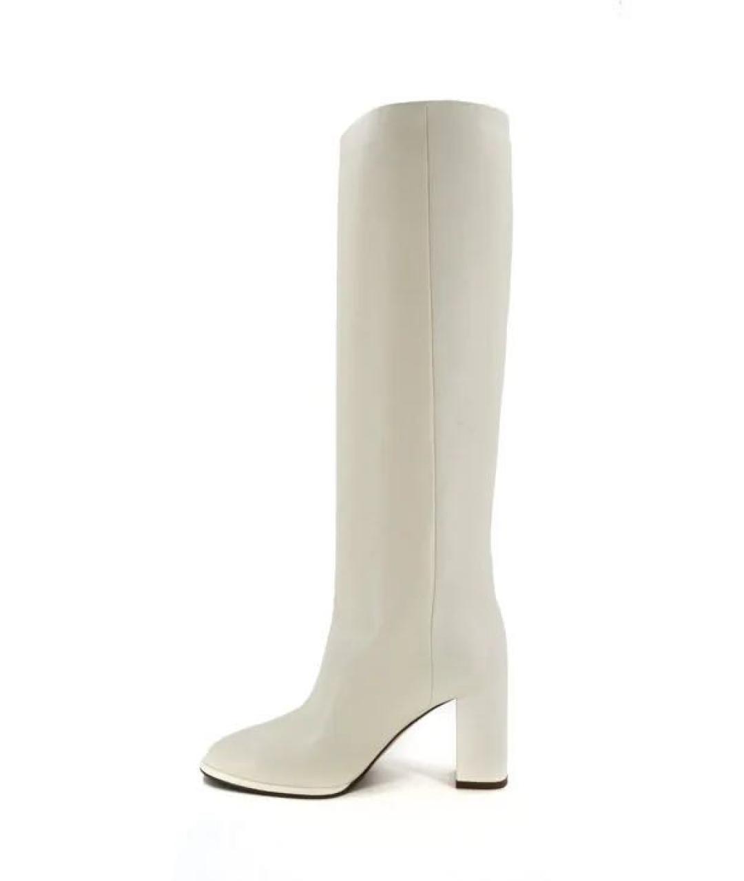 LE SILLA Белые кожаные сапоги, фото 3
