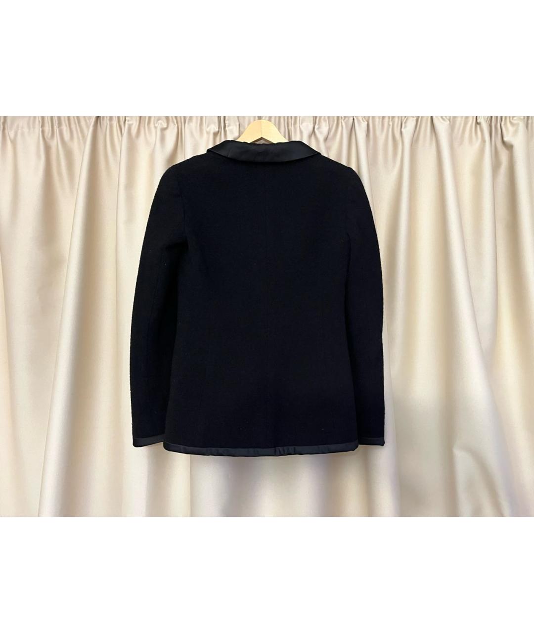 CHANEL Черный шерстяной жакет/пиджак, фото 5