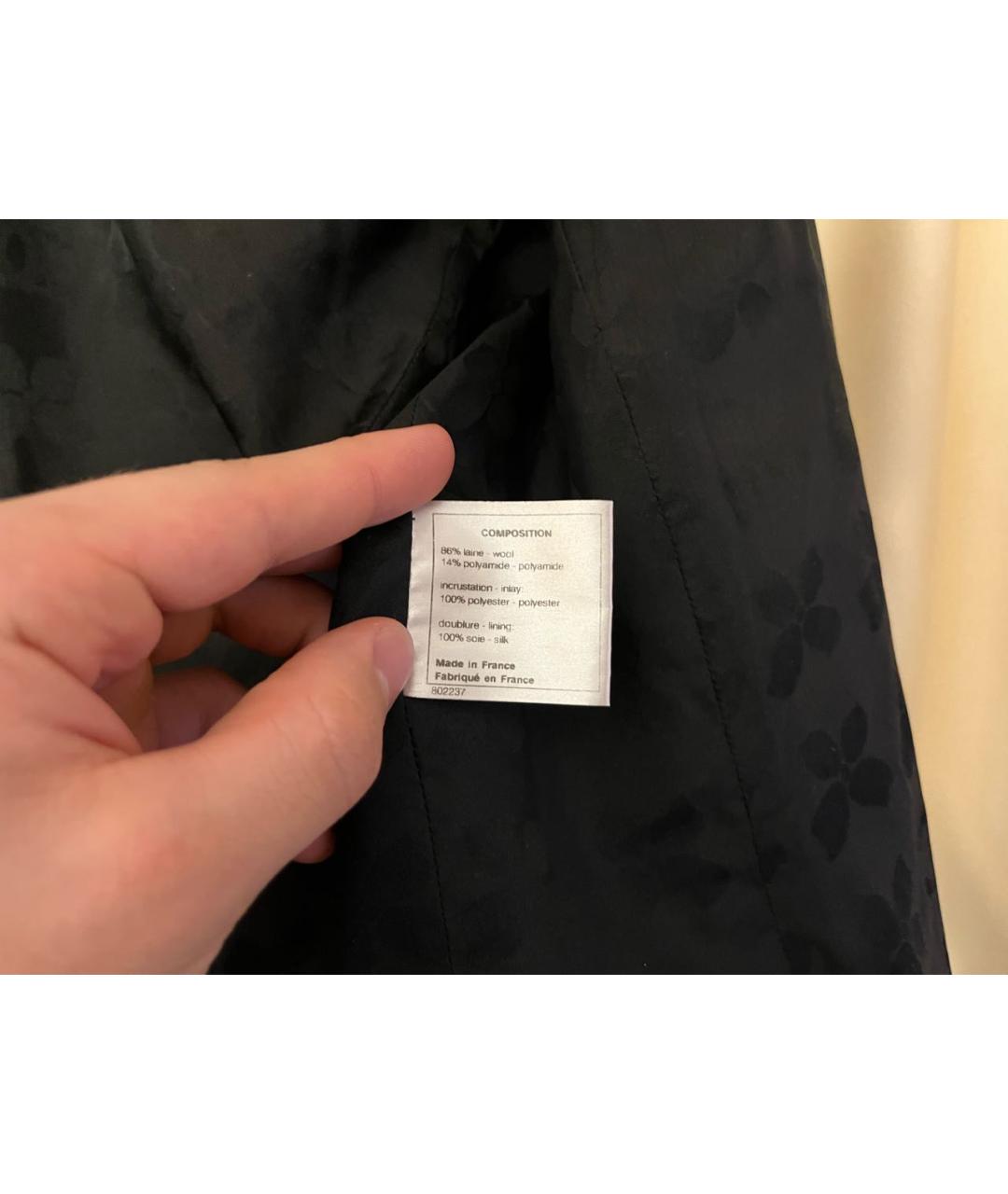 CHANEL Черный шерстяной жакет/пиджак, фото 8