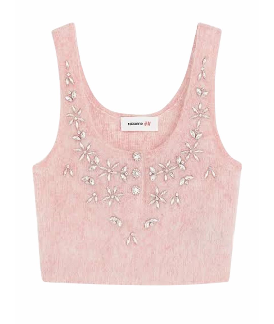 PACO RABANNE Розовая шерстяная жилетка, фото 1