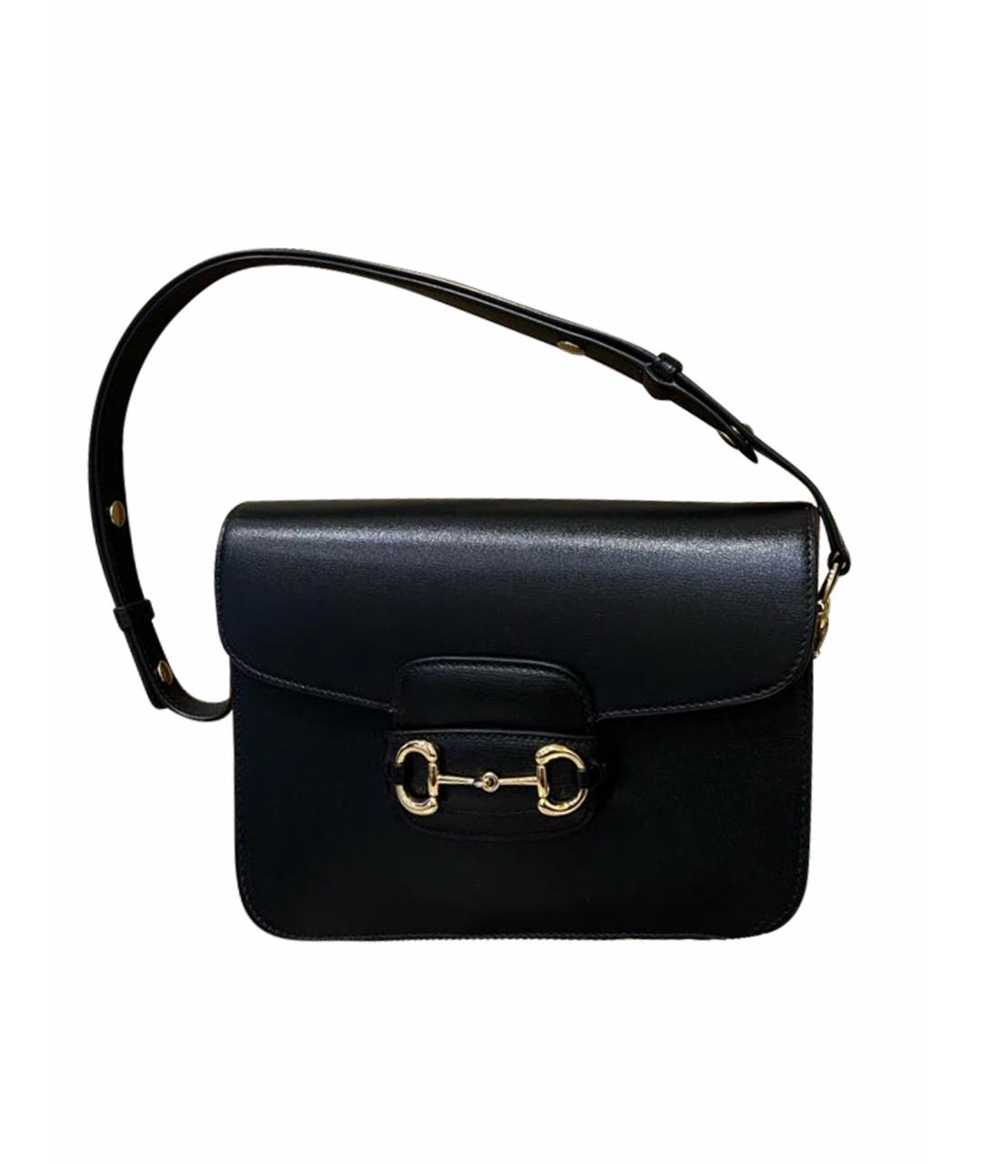GUCCI Черная кожаная сумка через плечо, фото 1