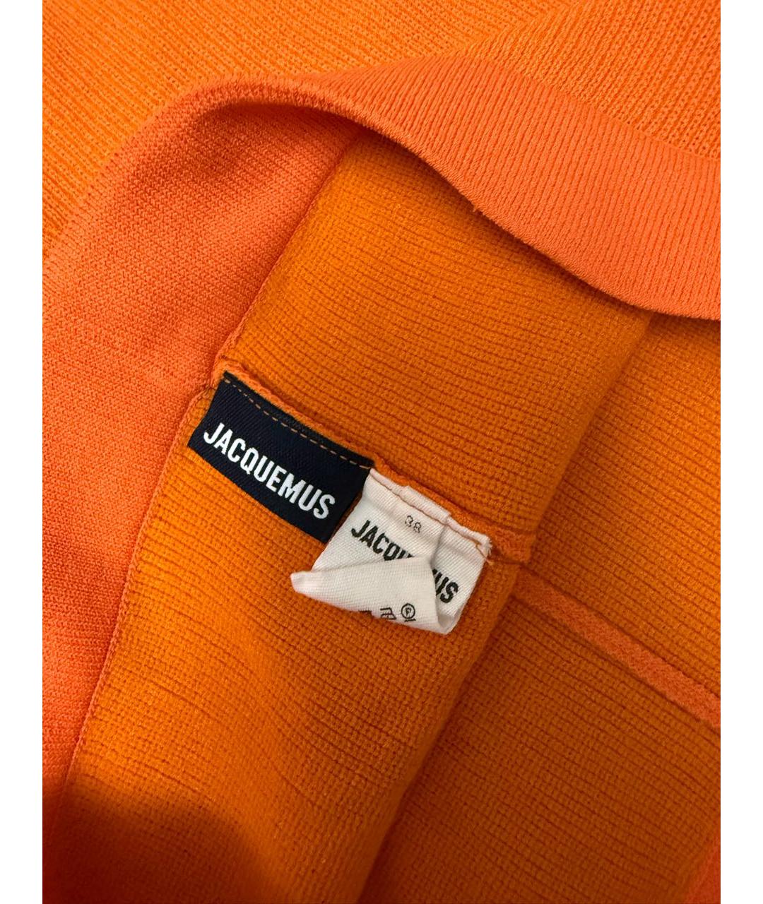 JACQUEMUS Оранжевый хлопко-эластановый костюм с брюками, фото 3