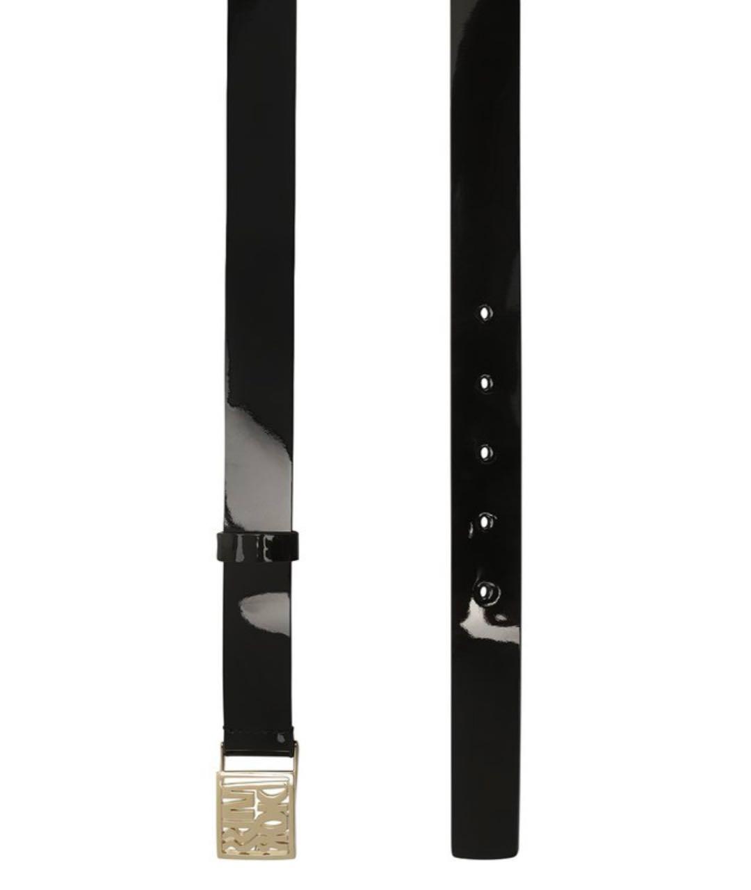 CHRISTIAN DIOR Черный кожаный ремень, фото 2