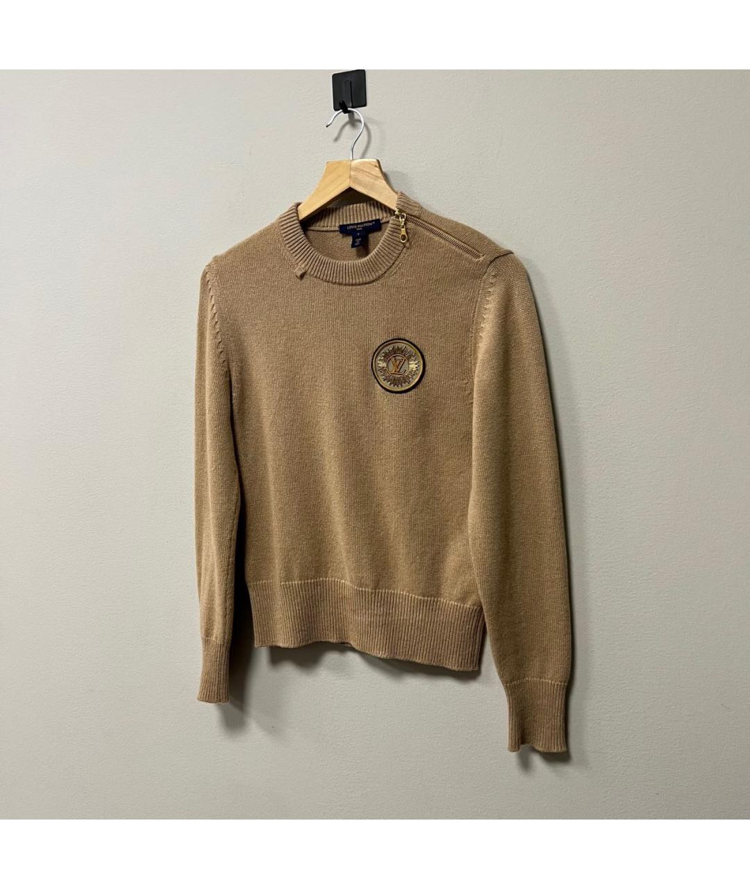 LOUIS VUITTON Бежевый кашемировый джемпер / свитер, фото 3
