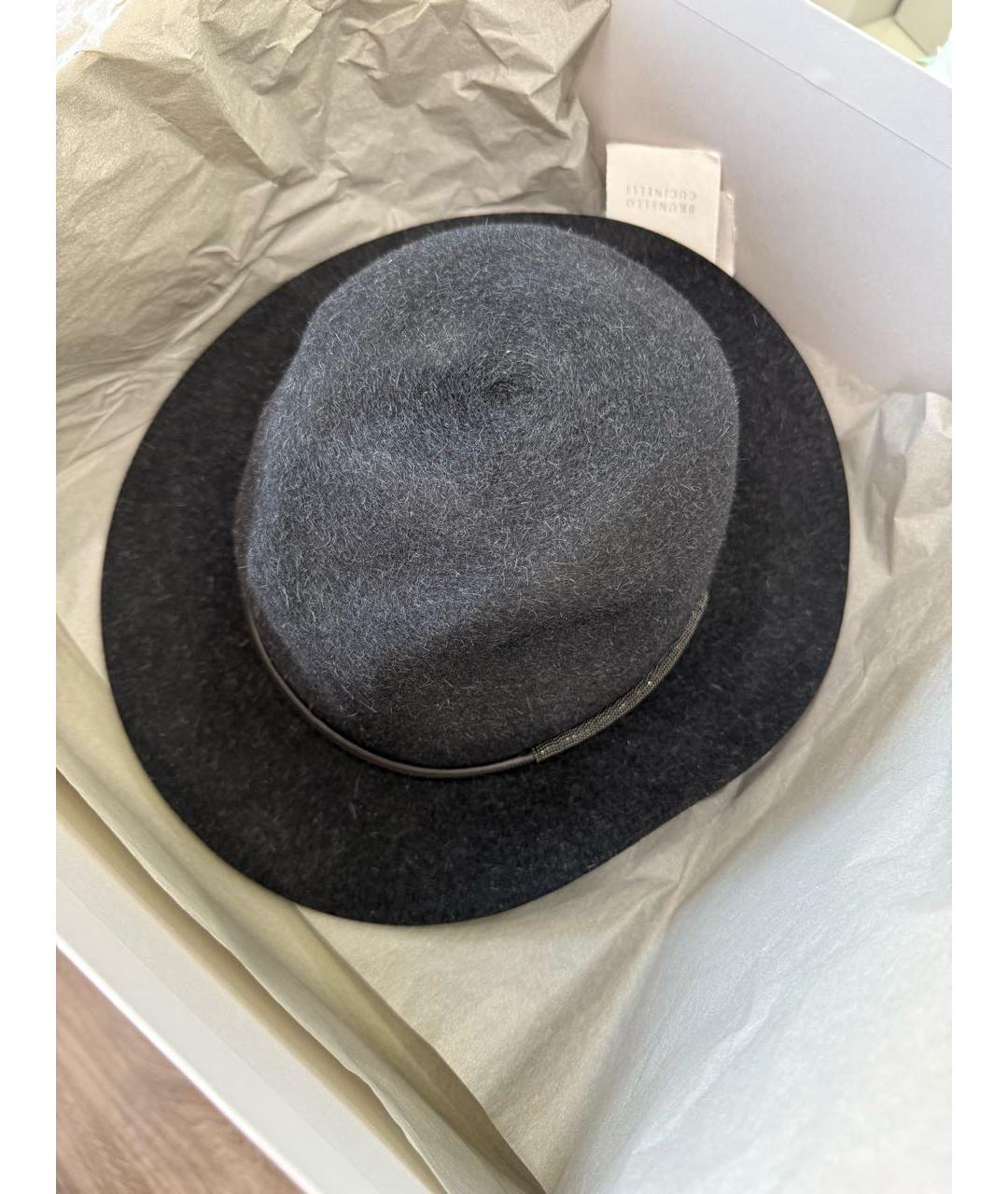 BRUNELLO CUCINELLI Черная шляпа, фото 2