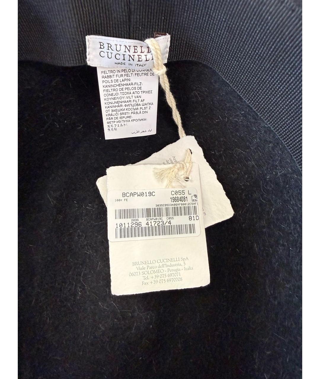 BRUNELLO CUCINELLI Черная шляпа, фото 6