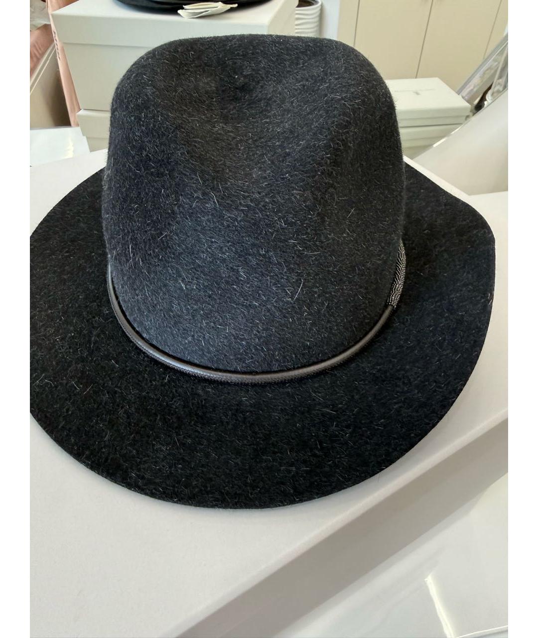 BRUNELLO CUCINELLI Черная шляпа, фото 3