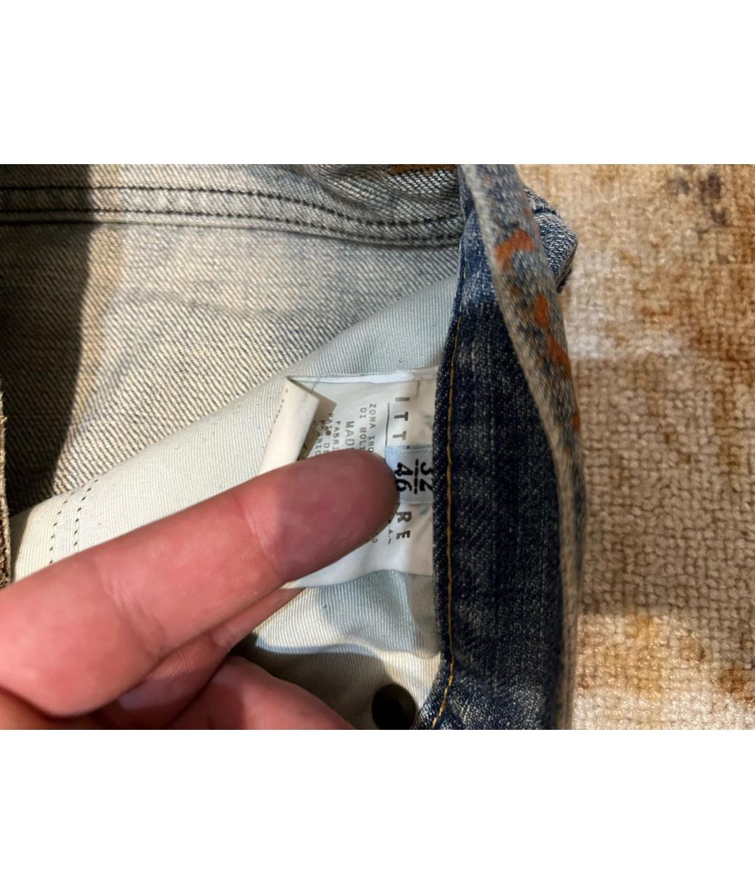 DOLCE&GABBANA Синие хлопковые джинсы клеш, фото 7