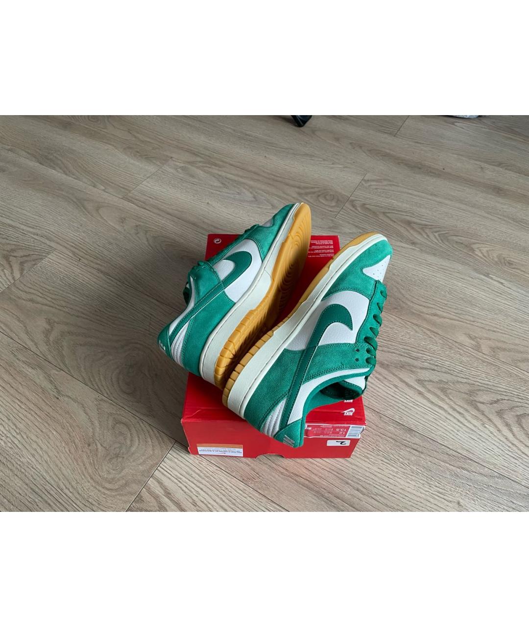 NIKE Зеленые замшевые низкие кроссовки / кеды, фото 6