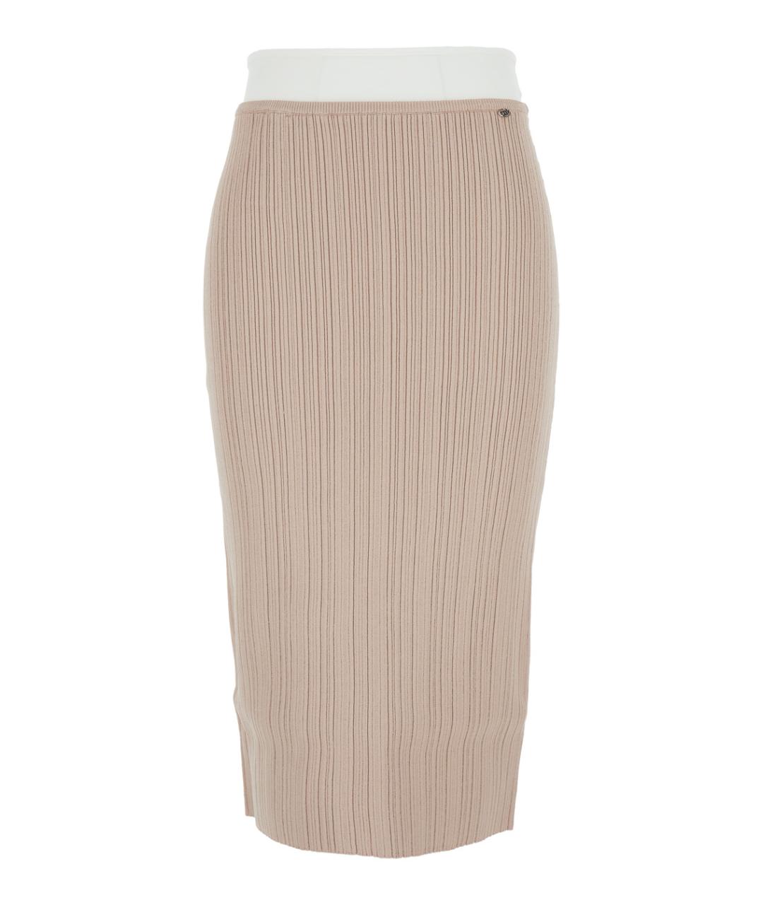 DIESEL Бежевая вискозная юбка миди, фото 1