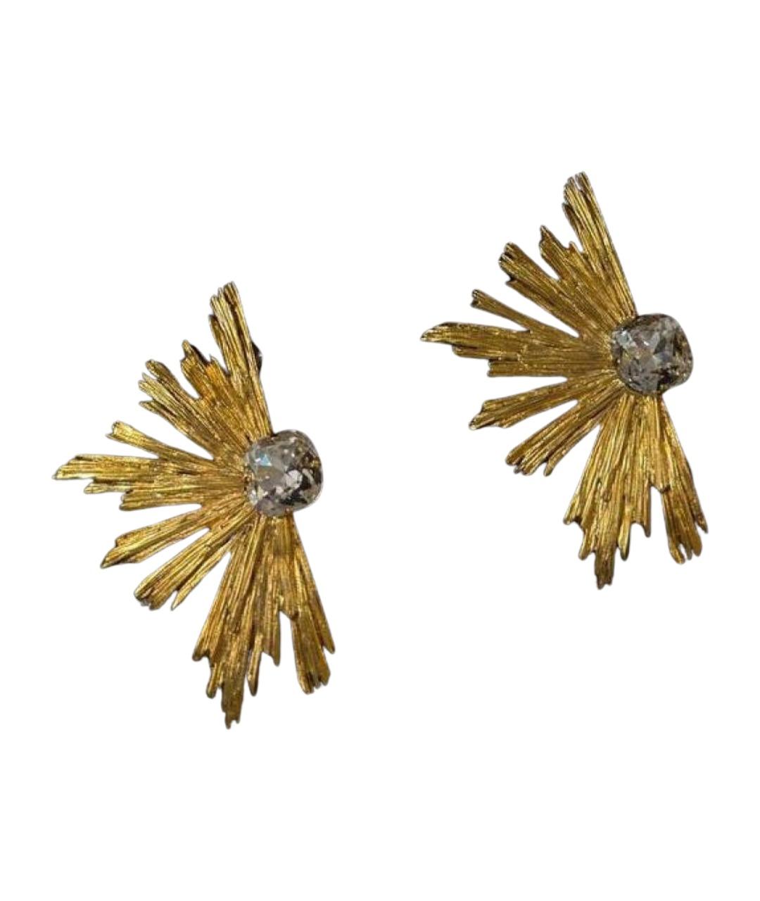 SAINT LAURENT Золотые металлические серьги, фото 1