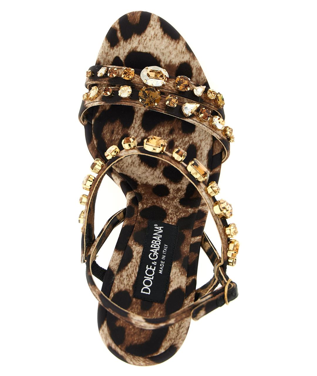 DOLCE&GABBANA Мульти текстильные босоножки, фото 4