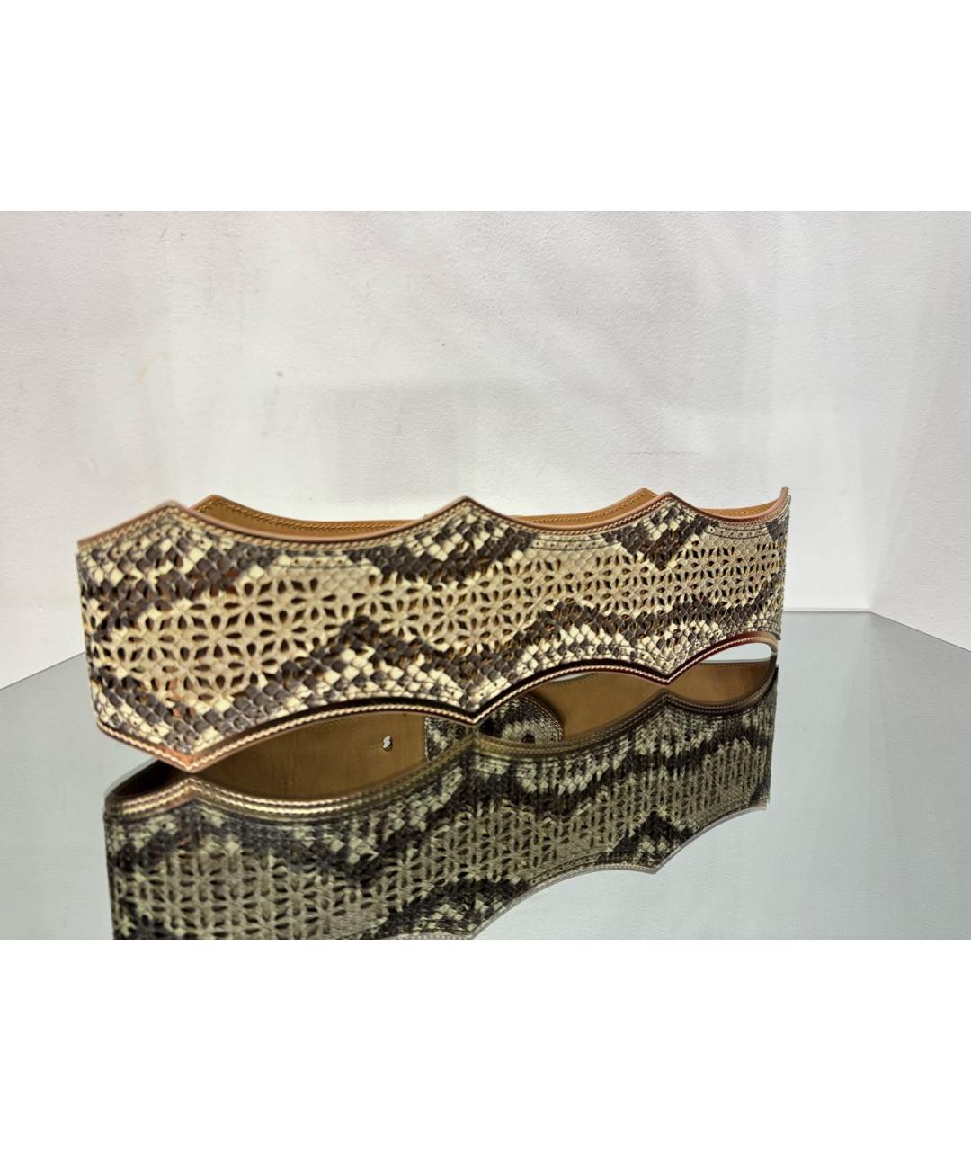 ALAIA Бежевый ремень из экзотической кожи, фото 2