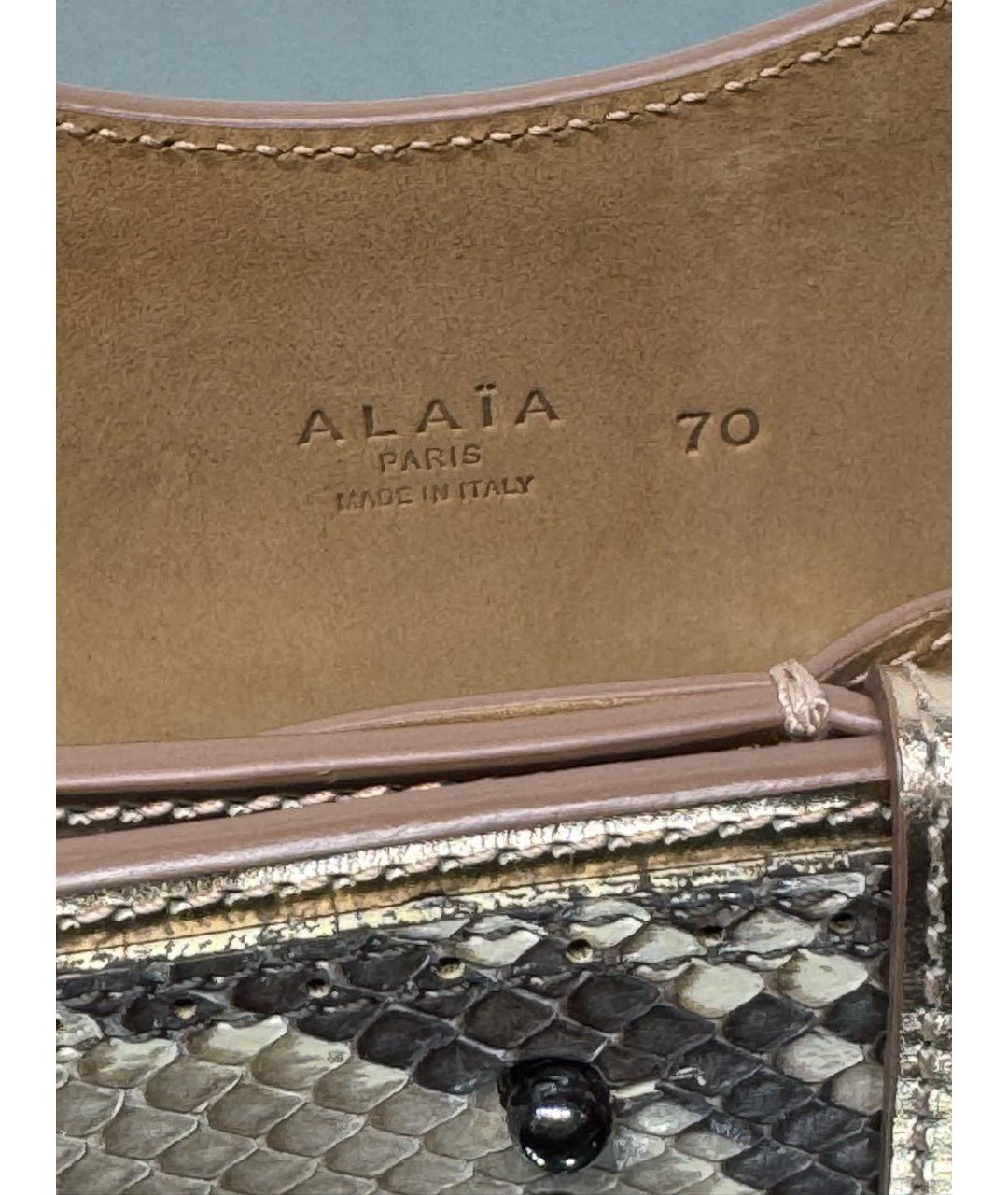 ALAIA Бежевый ремень из экзотической кожи, фото 5
