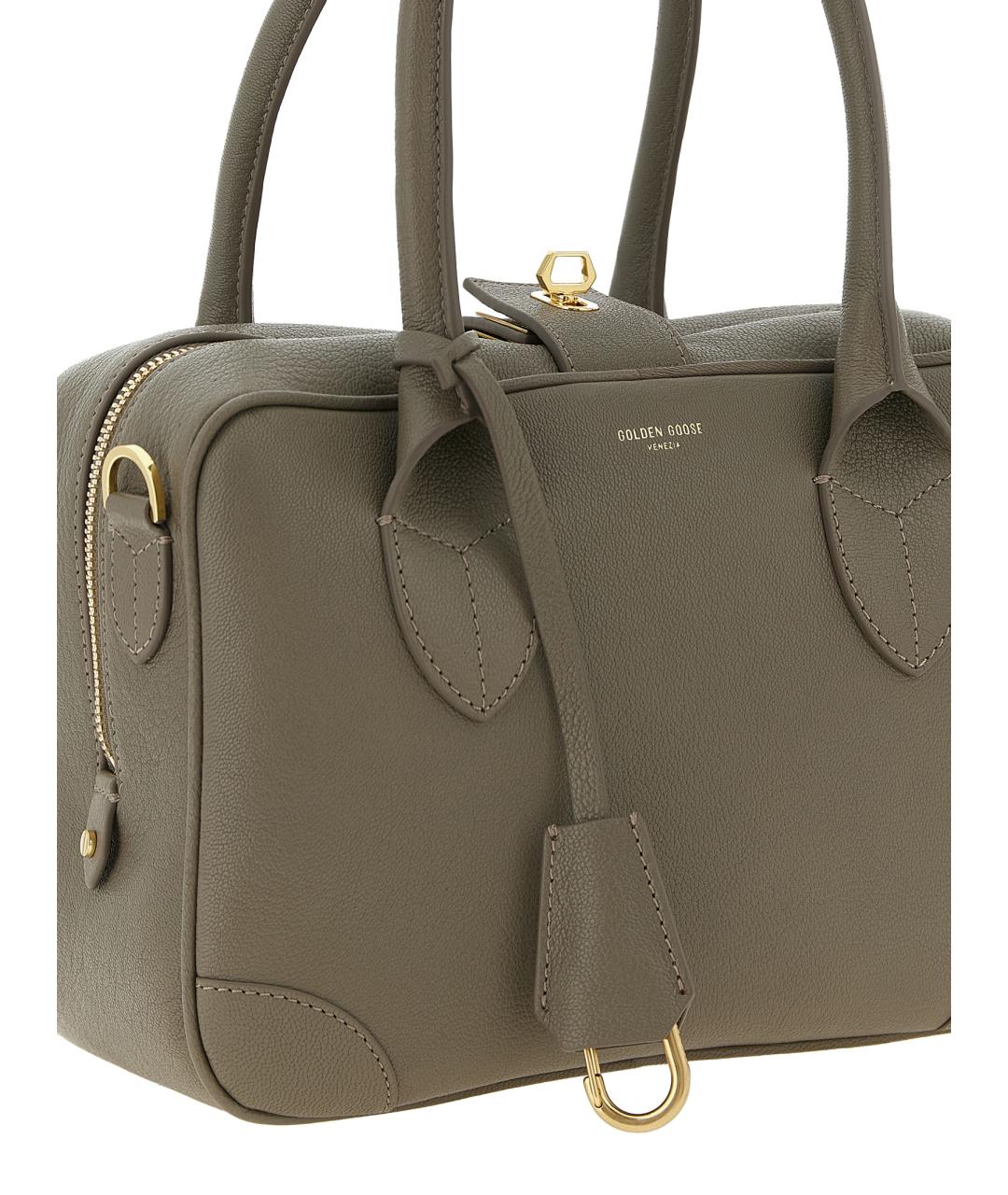 GOLDEN GOOSE DELUXE BRAND Зеленая кожаная сумка тоут, фото 3