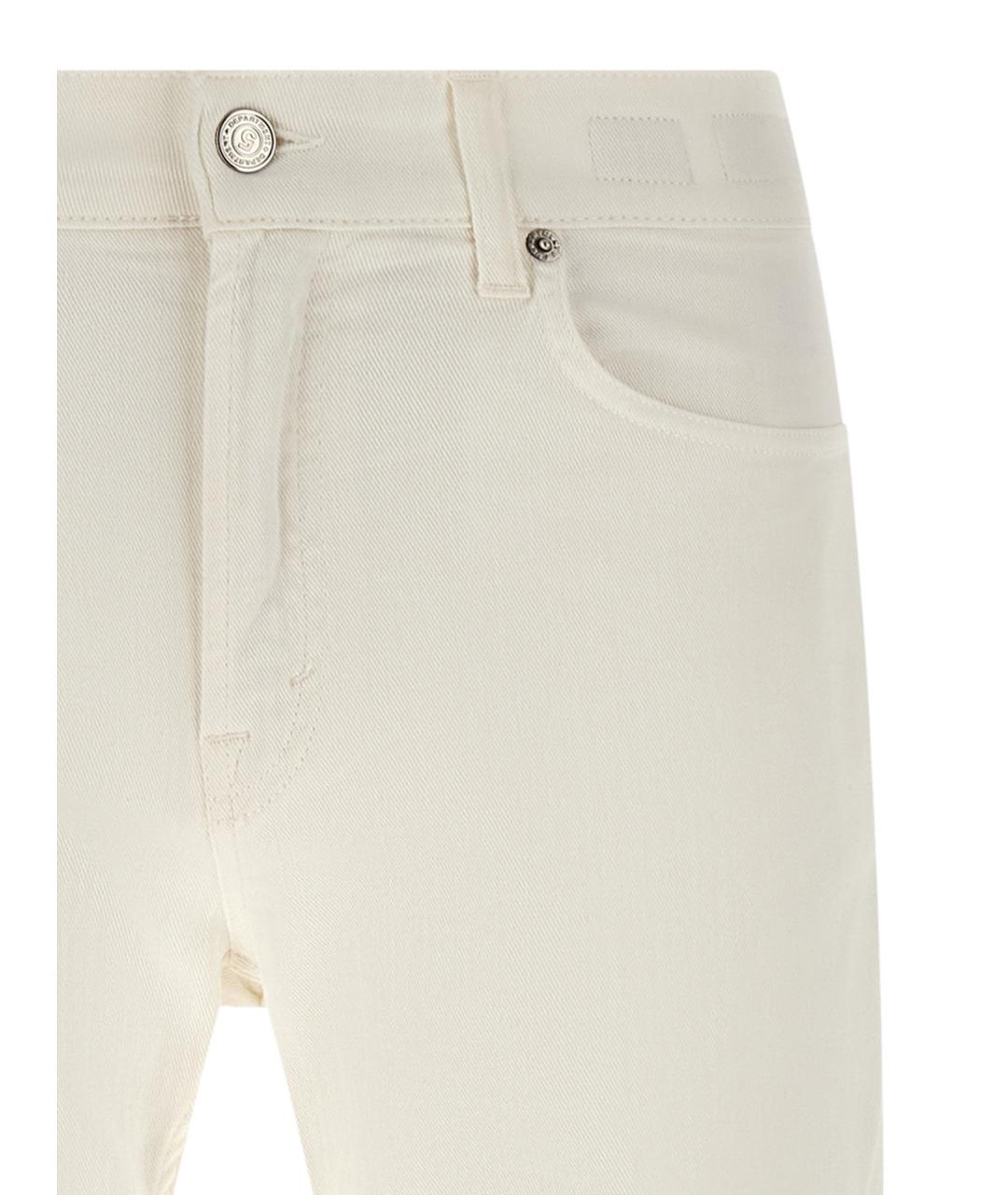 DEPARTMENT 5 Белые хлопковые прямые джинсы, фото 3