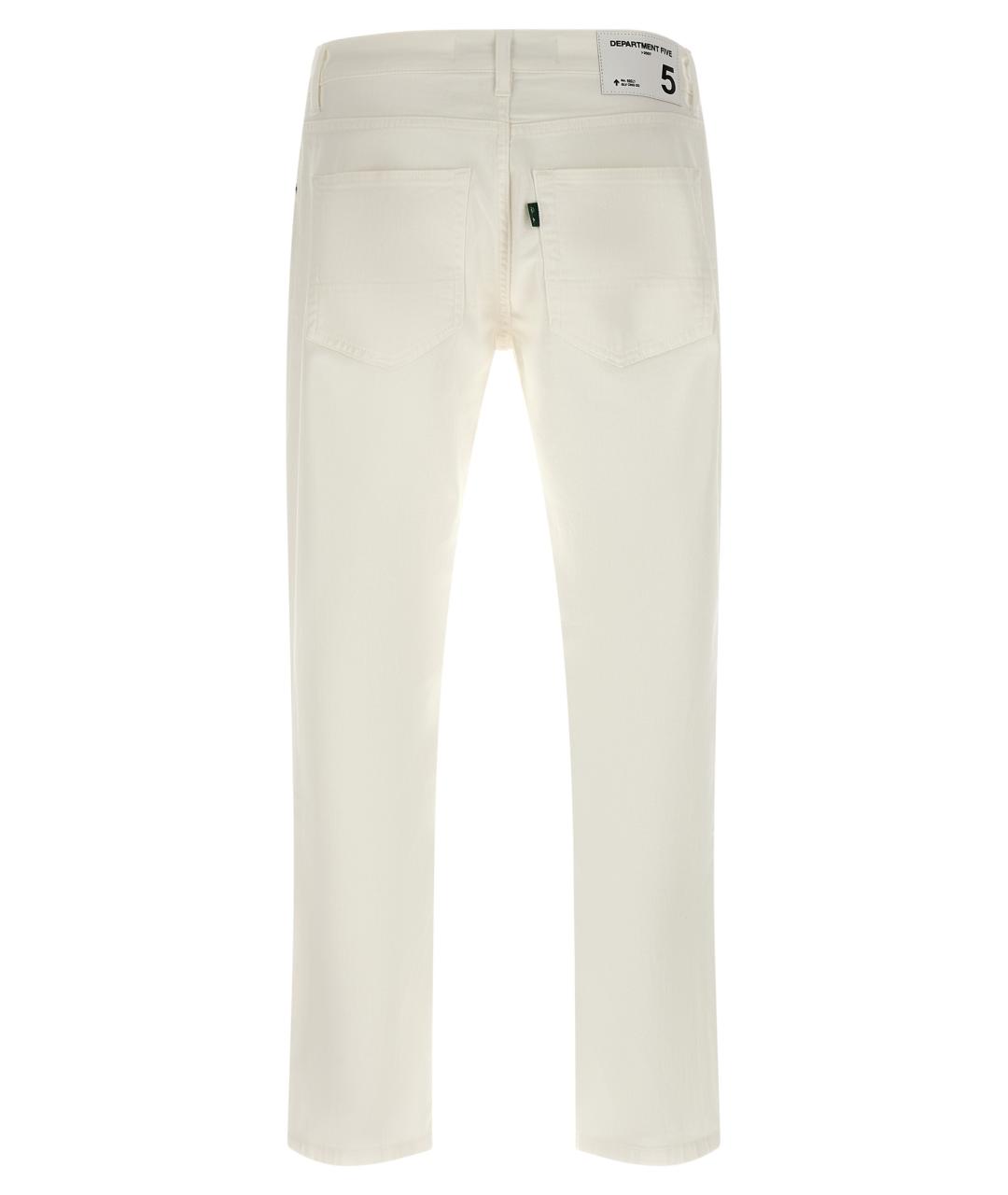 DEPARTMENT 5 Белые хлопковые прямые джинсы, фото 2