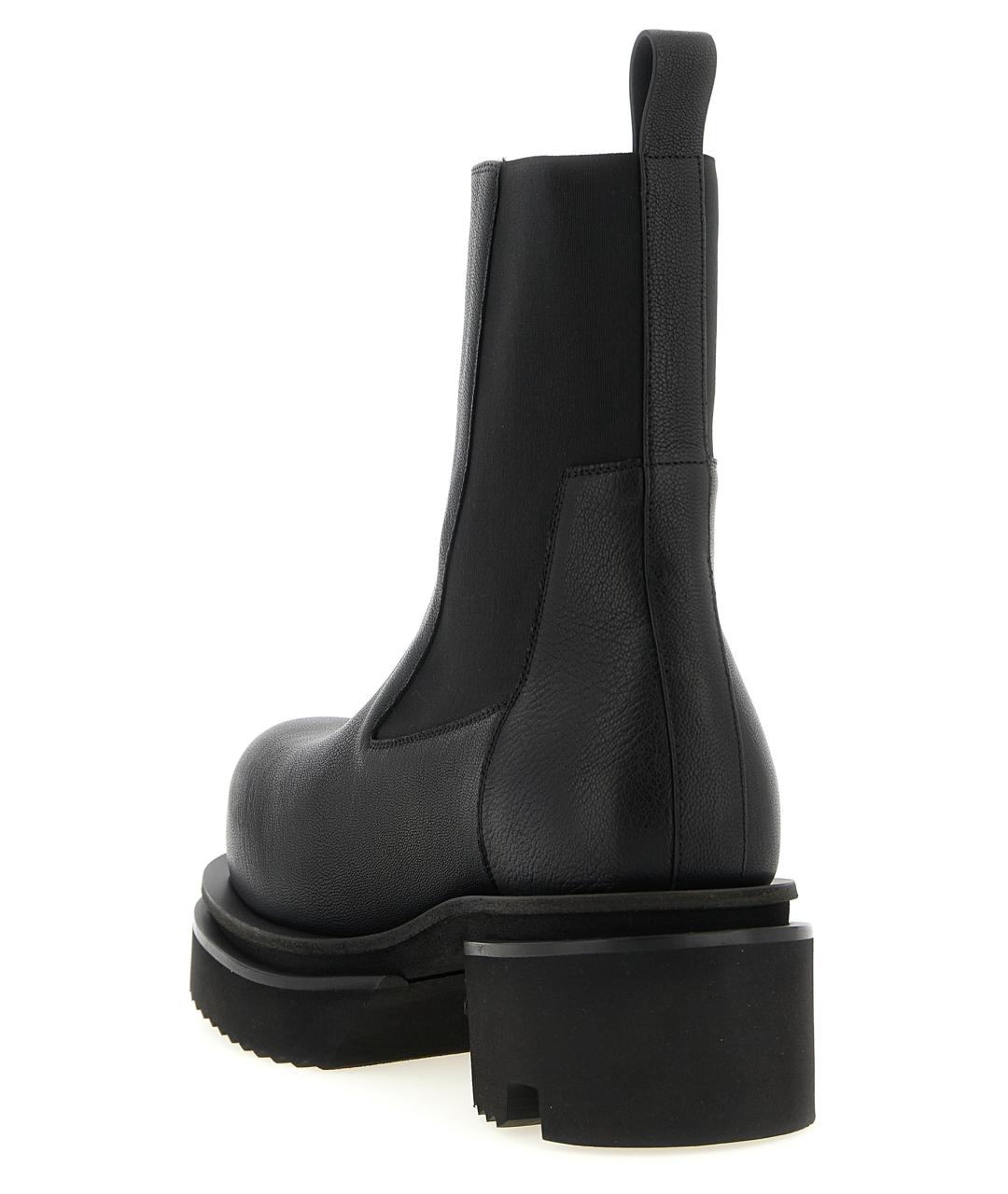 RICK OWENS Черные кожаные высокие ботинки, фото 3