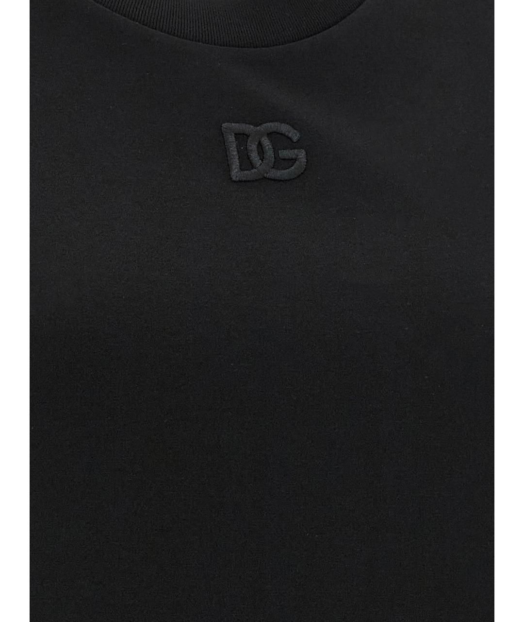DOLCE&GABBANA Черная хлопковая майка, фото 5