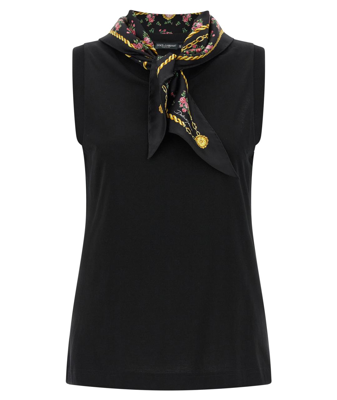 DOLCE&GABBANA Черная хлопковая майка, фото 1