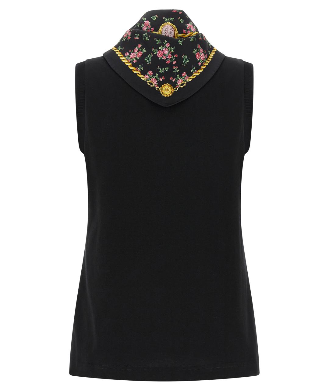 DOLCE&GABBANA Черная хлопковая майка, фото 3