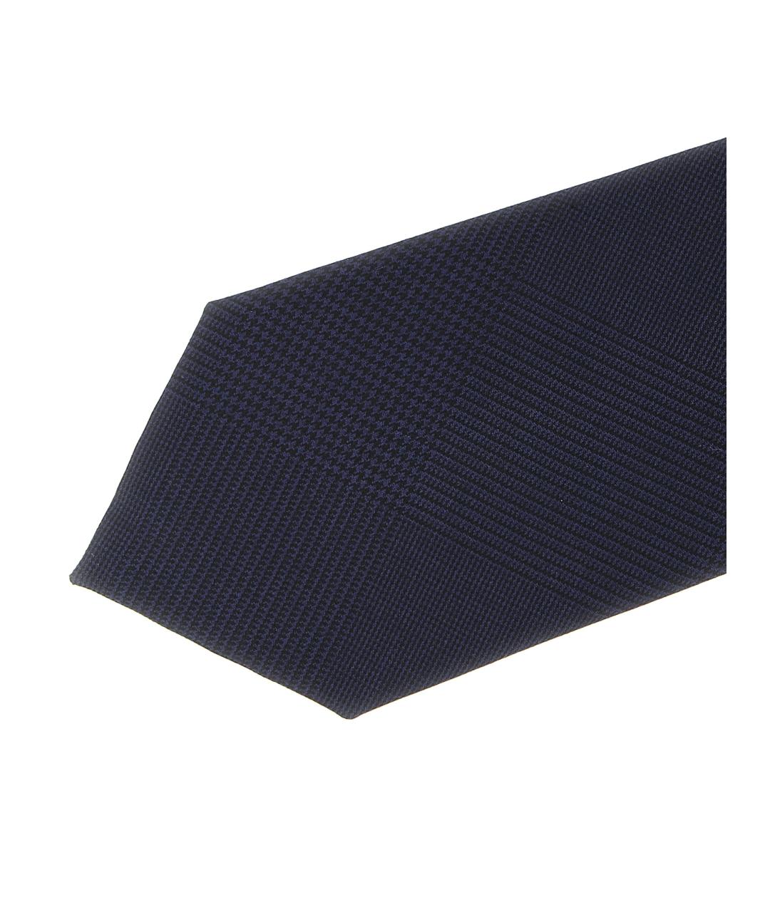 BRIONI Темно-синий шерстяной галстук, фото 3