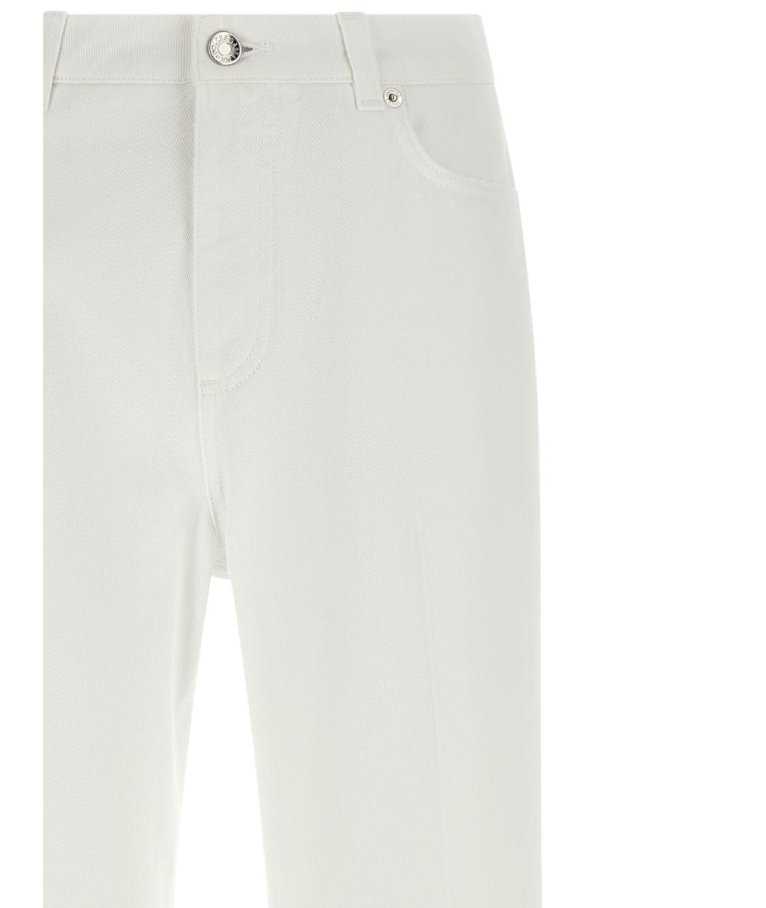 DOLCE&GABBANA Белые хлопковые джинсы клеш, фото 3