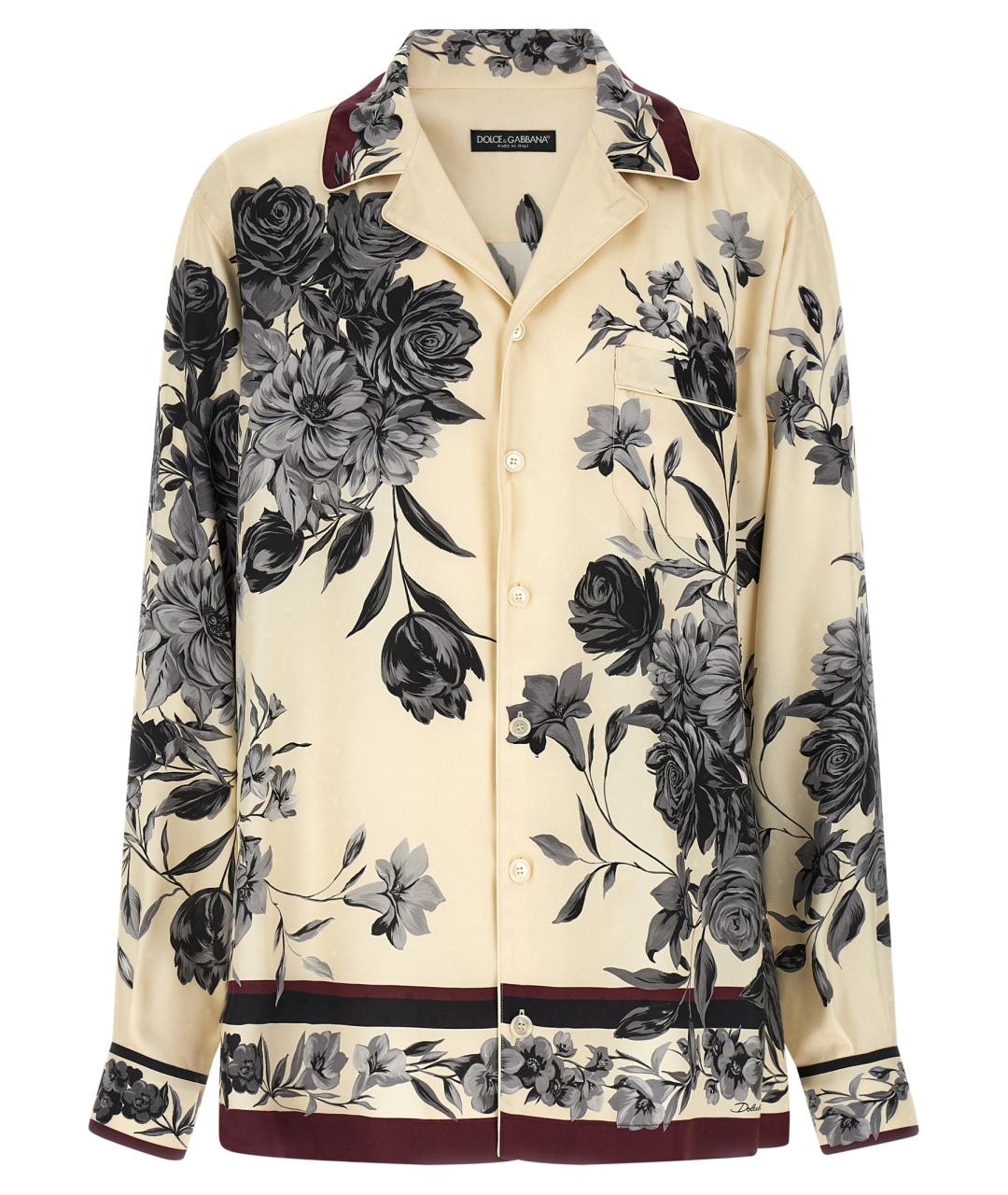 DOLCE&GABBANA Мульти шелковая кэжуал рубашка, фото 1