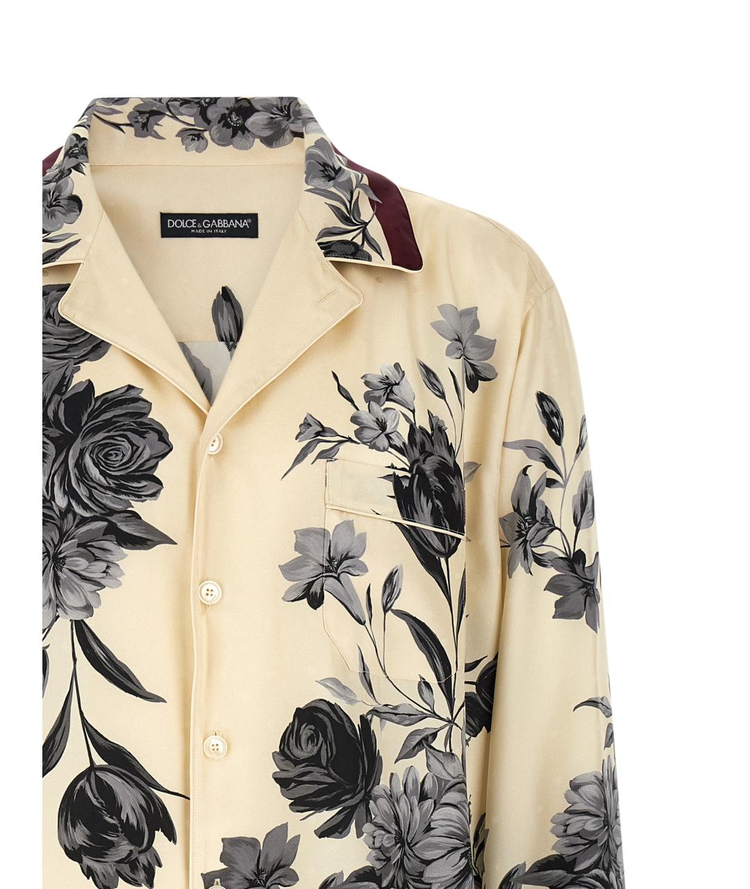 DOLCE&GABBANA Мульти шелковая кэжуал рубашка, фото 3