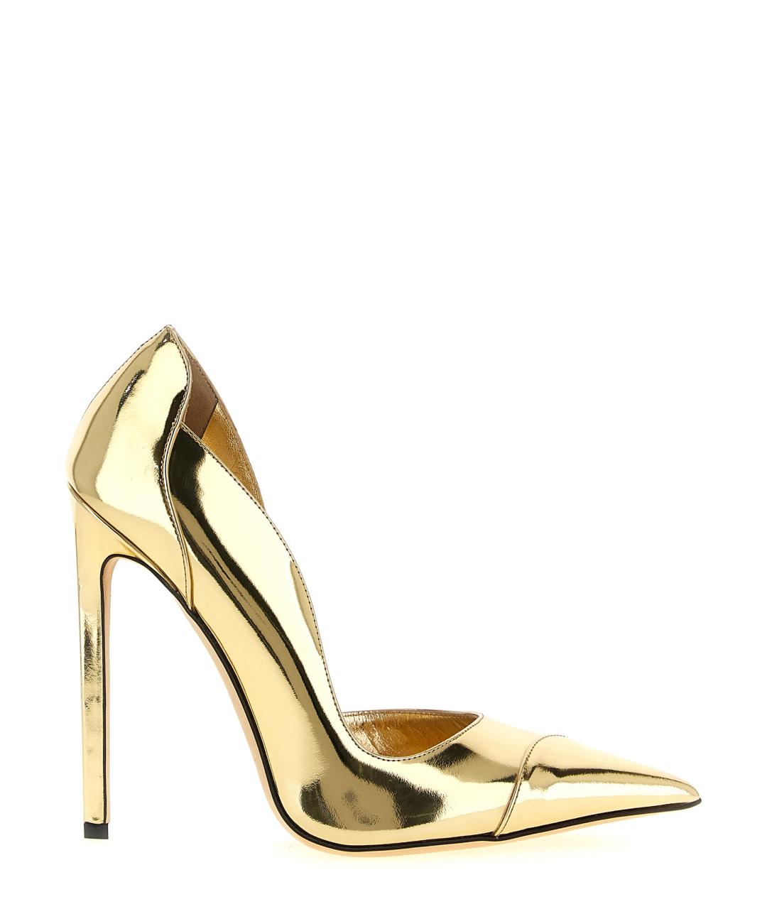 JIMMY CHOO Золотые туфли из лакированной кожи, фото 1