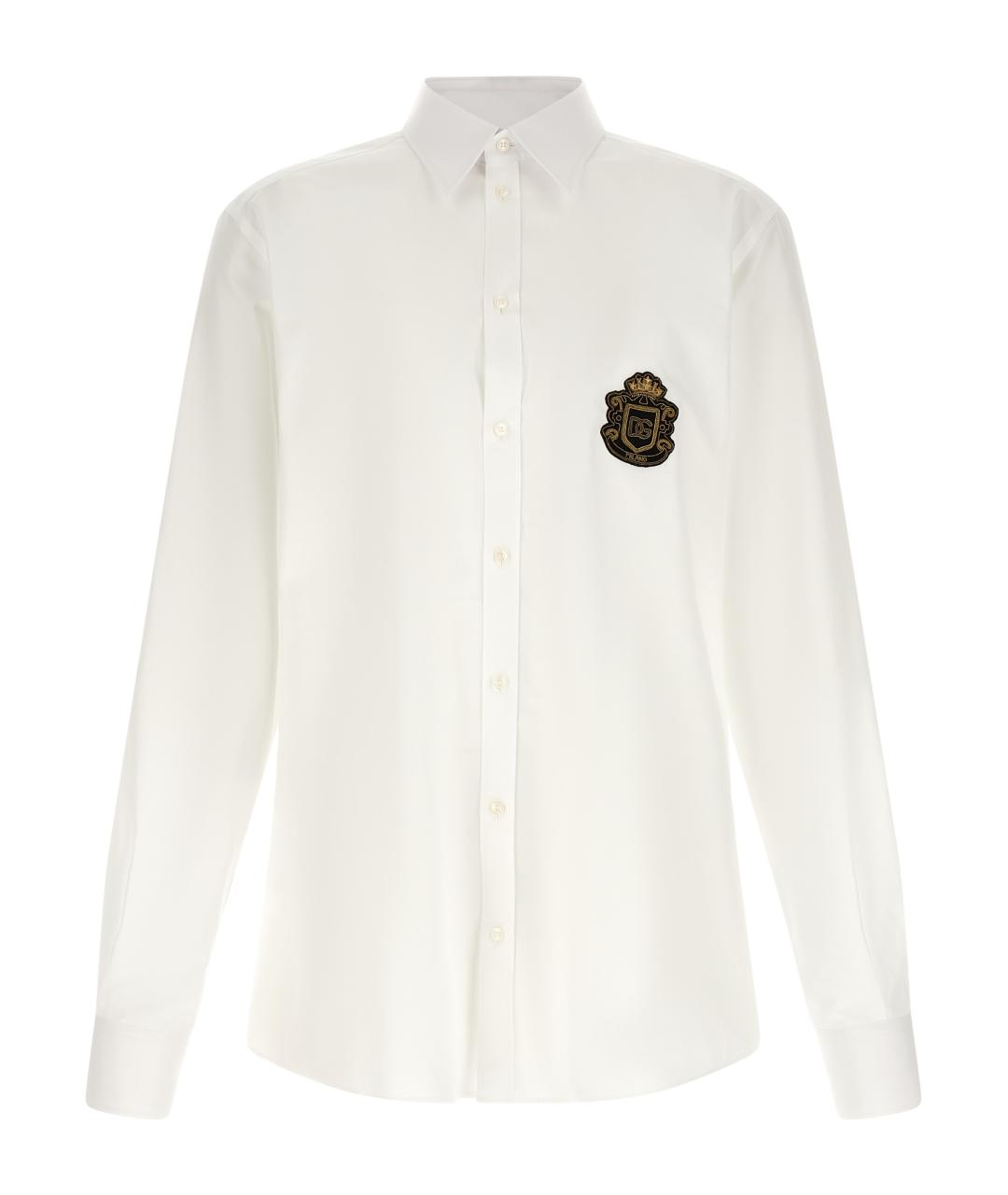 DOLCE&GABBANA Белая хлопковая кэжуал рубашка, фото 1