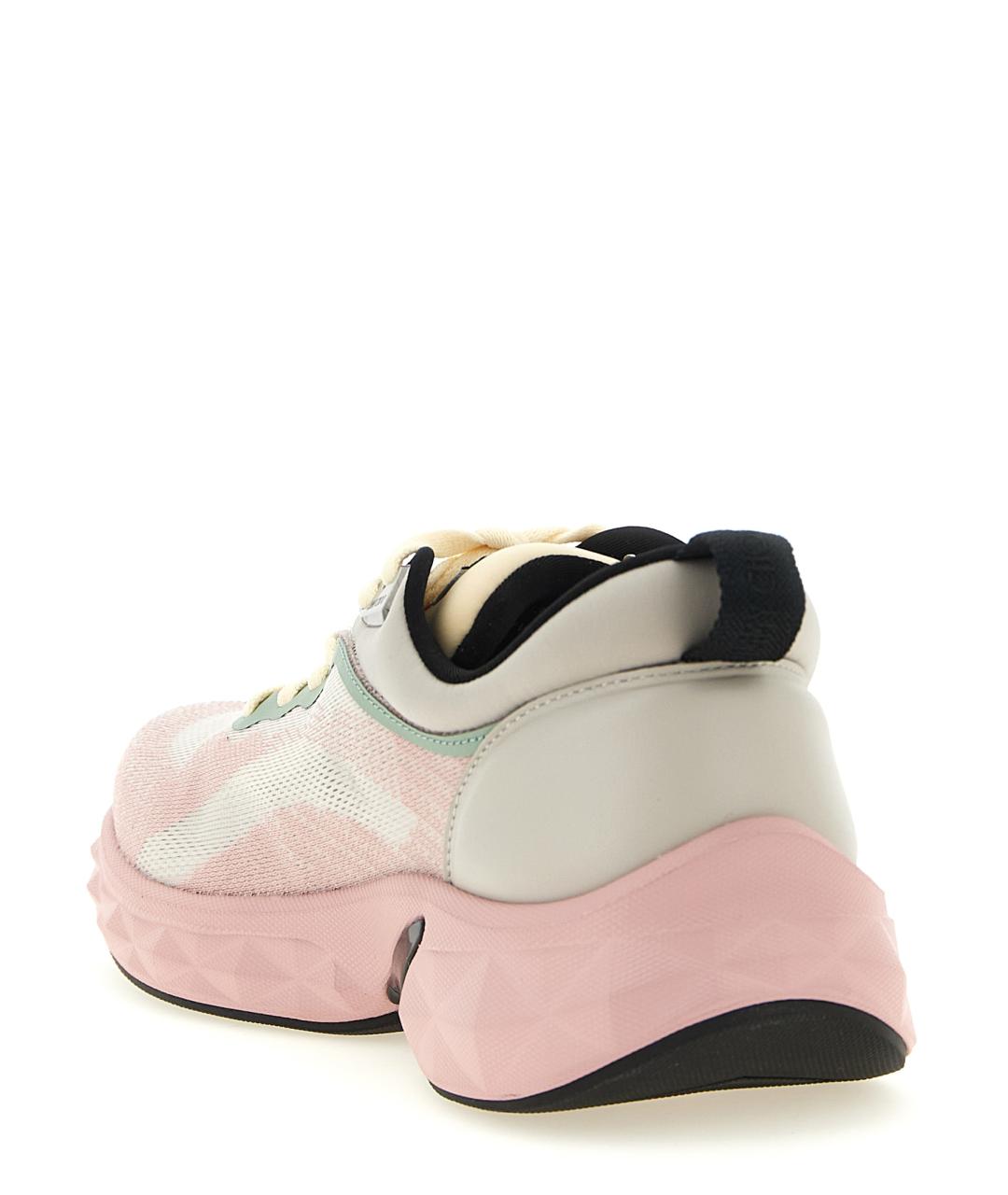 JIMMY CHOO Розовые текстильные кроссовки, фото 3