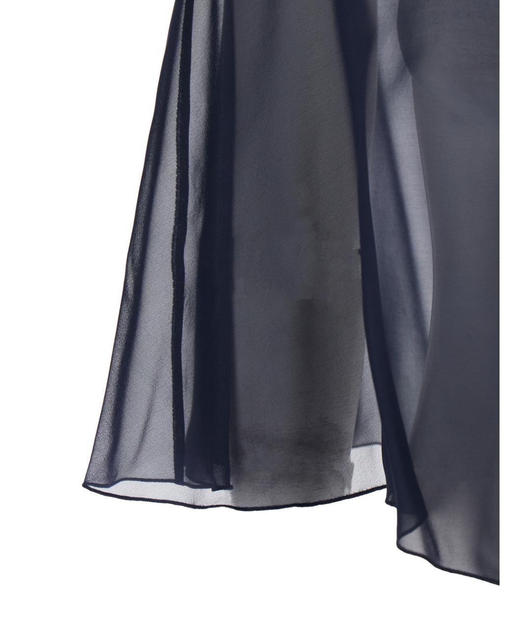 ANTONELLI Синий шелковый шарф, фото 3